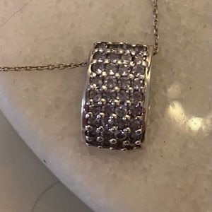 Never Worn Amethyst necklace on sterling silver chain